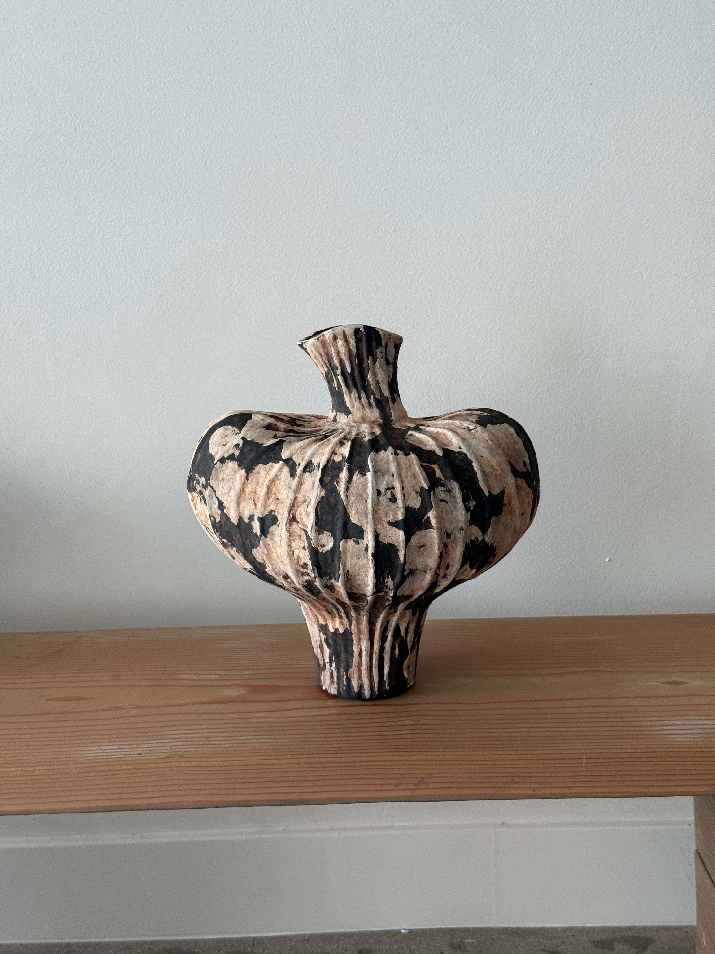 Hand-Painted Speckled Wabi Sabi Vase-3
