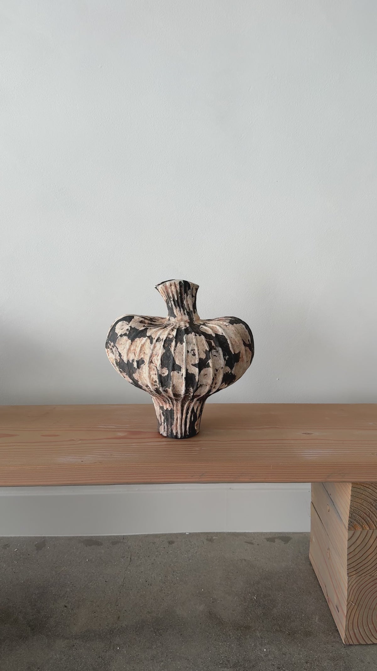 Hand-Painted Speckled Wabi Sabi Vase-2